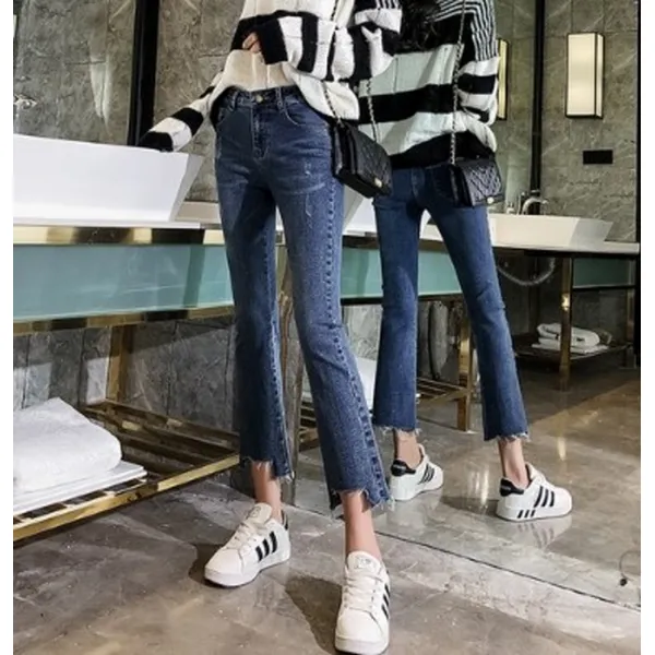 GG125954_미친스판 살짝 부츠컷 밑단언발 데님팬츠
