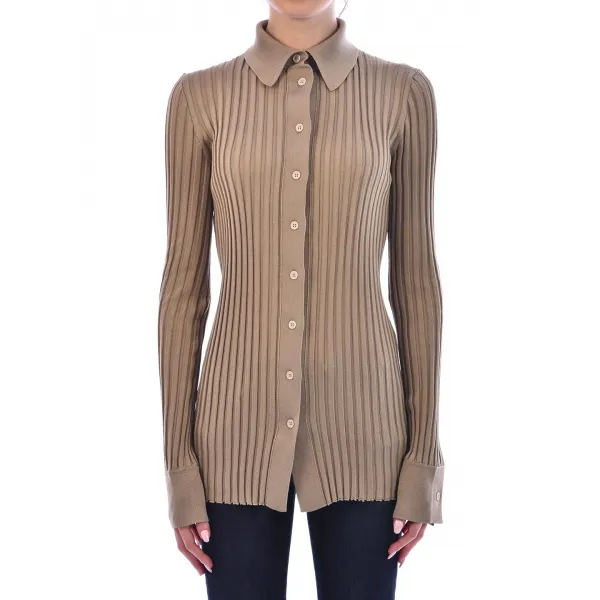 [보테가 베네타] BOTTEGA VENETA Silk Shirt Ivory 31998833