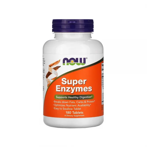 나우푸드 슈퍼엔자임 베타인 옥스 담즙 파파야 열매 브로멜라인 파파인 추출 180 타블렛 1병