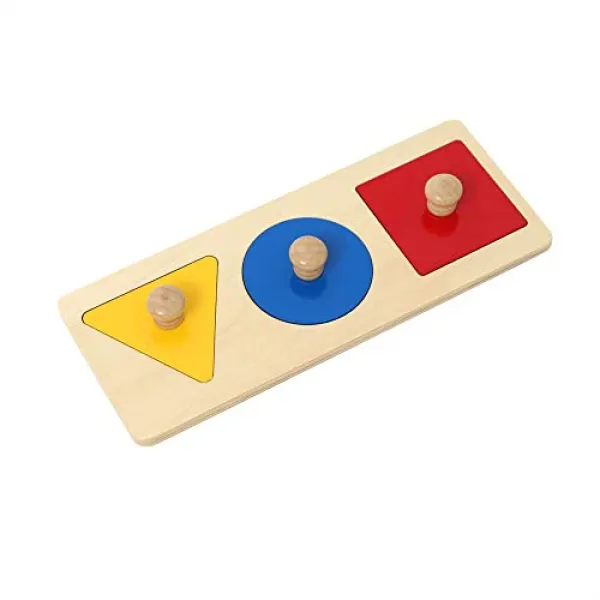 Montessori 멀티 모양 퍼즐 첫 번째 모양 거 대 한 손잡이 나무 퍼즐 기하학적 모양 퍼즐 학습 재료 감정적 인 장난감 색깔의 분류기 3 개 본상품