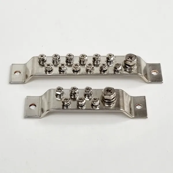 2단 접지 접지부스바 접지단자 접지단자대 석도금 볼트도금 ( 2단 3T X 6P 2단 3T X 12P 2단 3T X 14P )