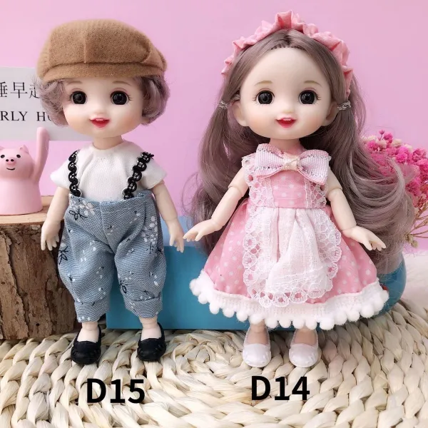 바비인형 8부 17 센치 BJD13 관절 의류 옷을갈아입다 큐트 예롤리 프린세스 장난감 여자아이 4338843899, D15 타입 맹아 _D14 타입 맹아 오직 의류