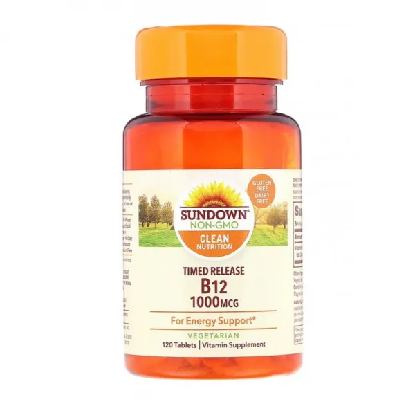 Sundown 썬다운 비타민B12 시아노코발라민 1000mcg 120정 악성빈혈 브레인포그, 1mg, 1개