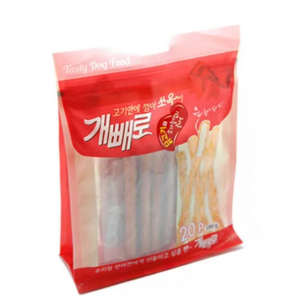 Basket7 치킨&소가죽껌 애견간식 280g 20p 생육 별식 훈련간식, 1개
