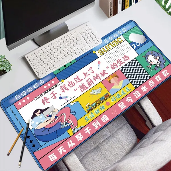 전산용키보드 귀여운 쥐 표지 매트리스 여학생 오버사이즈 두꺼운 무드 손목보호대 사무실 게임 공부 스터디 3837712582, 800x300mm 4mm, 급료와 함께 지급하다 하고 싶은 대로