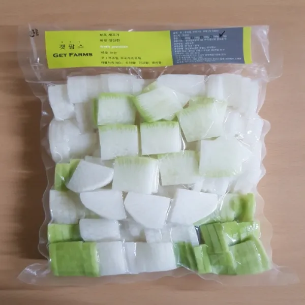 겟팜스 국내산 햇무 국거리용 1kg, 손질무 당일생산(냉동X), 1팩, 1kg
