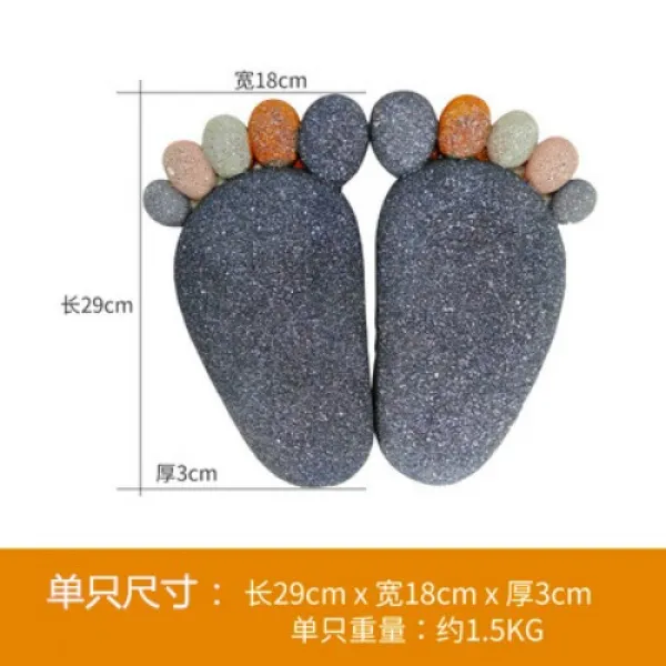 정원 조경 정원데코 꽃밭 장식 정원 답보 석방길 돌캐릭터 발꿈치 야외 벽돌 별장 디딤돌 잔디 발, 진한 회색 1 쌍