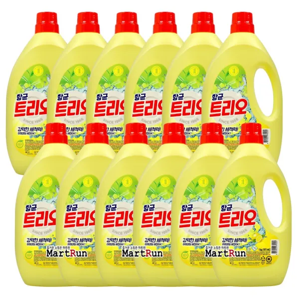 항균 트리오 1kg X 12개/2kg/3kg/주방세제/퐁퐁/센스 01 애경 항균트리오 1kg X 12개