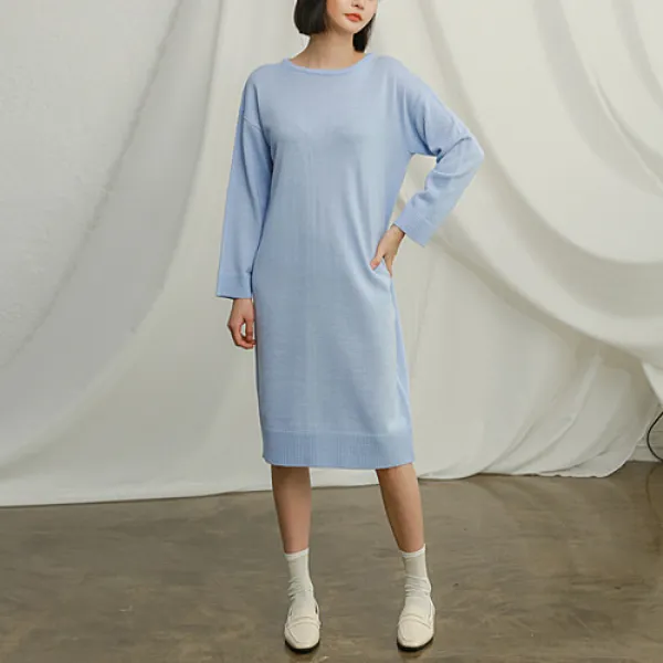  나인 컴포트 라운디드 니트 원피스 Op 4294 