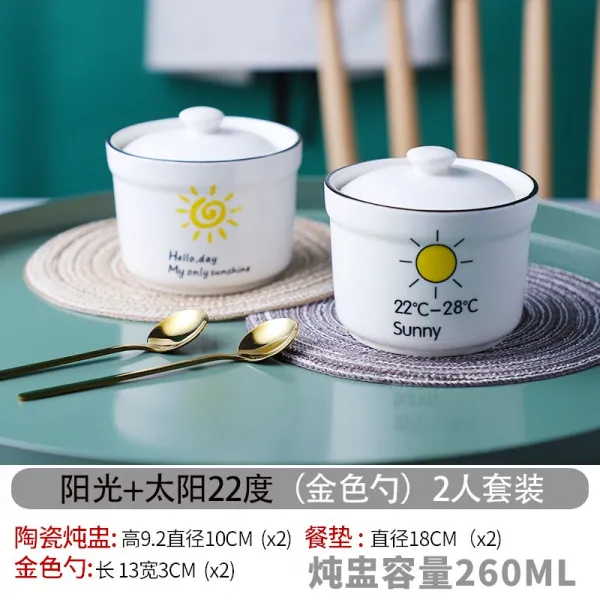 태미련이 남다 도자기 독창적 미니 사이즈 애니메이션 국을 칵테일이다 가정용 화이트 물격리 디저트 조림 제비 집이다 국고다, 그레이 고다 잔 2 D