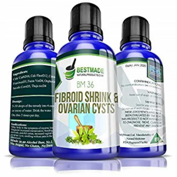 피브로이드 슈링크 & 오바리언 시스트 BM36 30mL 내추럴리 에이즈 in 슈링킹 피브로이즈 and 오바리언 Cysts 헬프스 노멀라이즈 에스트로겐 레벨스 and 프리벤트 Re, 1