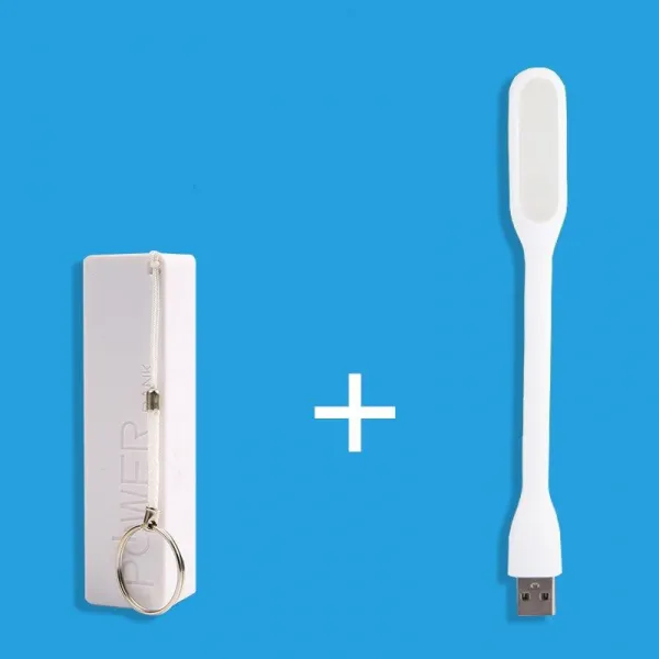 천텍스 적용 미니 큐트 핸드폰 비상충전 전보의 보배 유니버설 타입 1200MAH, 보조배터리 _스탠드 _화이트