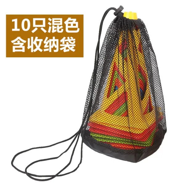 춘이상점 트레이닝 23CM 하이 바람막이 펀칭 허들콘 통 길 표지 장애물 방해물 기구, 10 개입 멜란   가방