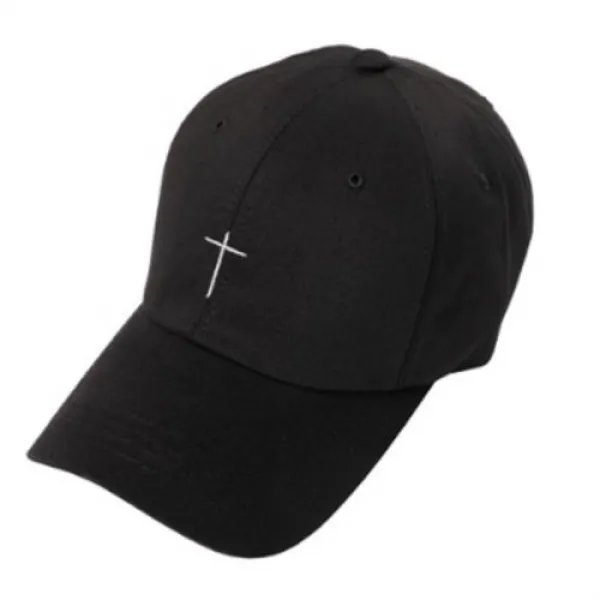 [텐바이텐] UNISEX SILVER CROSS BASEBALL CAP BLACK
