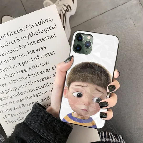 어플케이스 적용 사과폰 핸드폰케이스 엽기적 프린세스 IPHONE11PROMAX 큐빅 무늬 충격흡수 개성 독창적 남성 여성