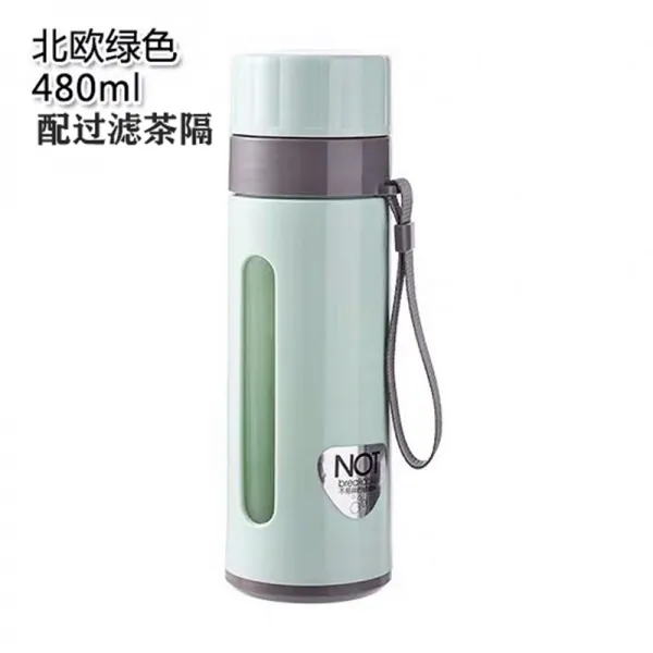 부자엄마몰 독창적 간편 더블레이어 사무실 티 있음 뚜껑 필터망 소보 차한잔, 노르딕 그린 배합 여과 티 격