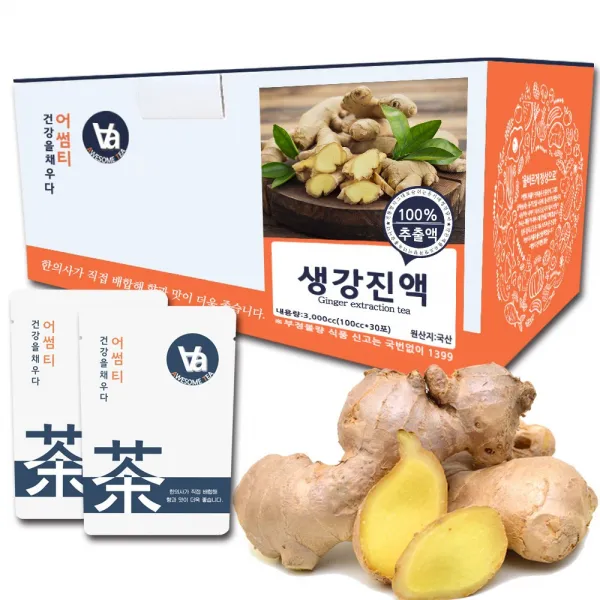 어썸티 국산 생강 즙 진액 100ml x 30개입, 1박스