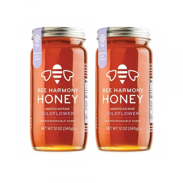 Bee Harmony American Raw Wildflower Honey 비하모니 아메리칸 로우 와일드플라워 허니 340g x2개, 1set