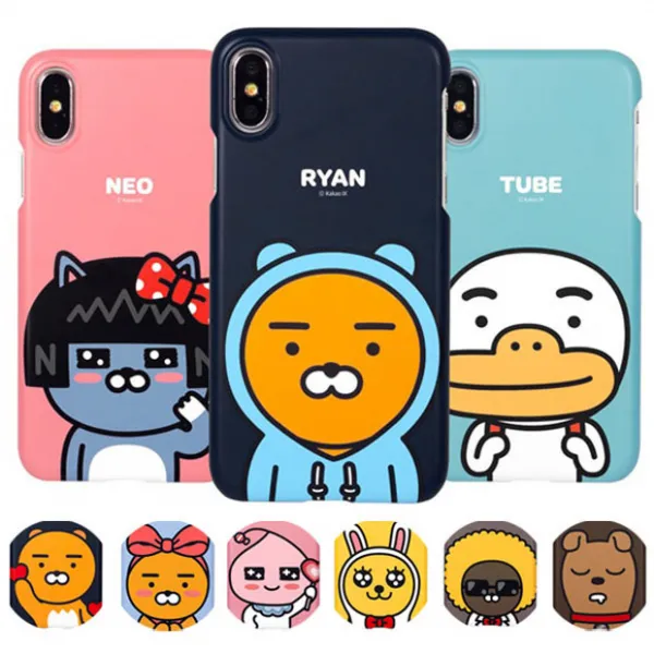 정품 카카오 프렌즈 하드 케이스 갤럭시S7 S8 S9+ 갤럭시S10 5G S10E 갤럭시 노트10 플러스 노트8 노트9 A30 엘지 V