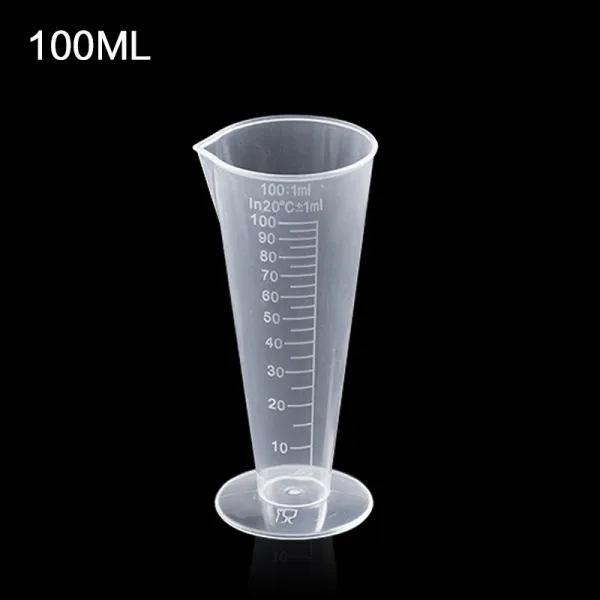 툴영 플라스틱투명용기 있음 눈금 소량 극도 헤아리다 계량컵 측량컵 온스컵 숏 비닐 스탠다드, 100ml