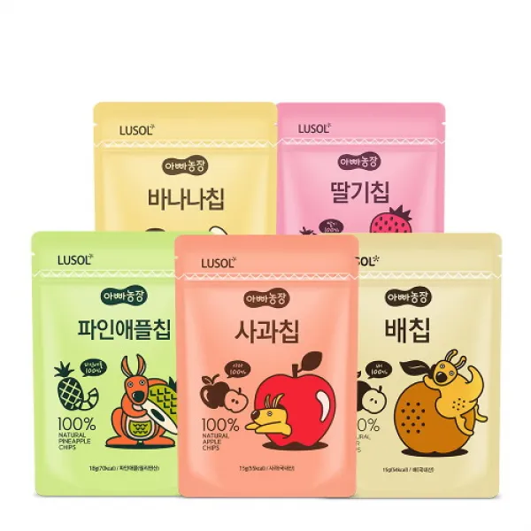 루솔 [루솔] 어린이 아빠농장 과일칩 7팩 골고루세트, 과일칩골고루7팩