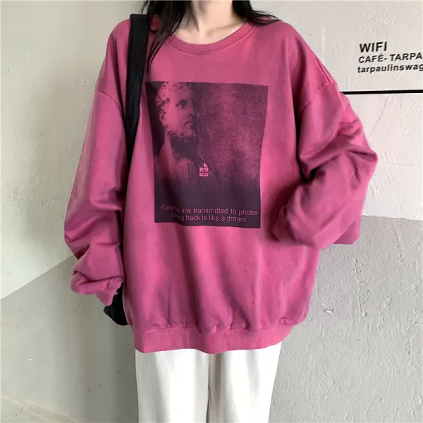 세컨드플랫폼 아메카지빈티지 기억 아메카지스타일 더러워지다 구제 스타일리쉬 OVERSIZE 성별 맨투맨