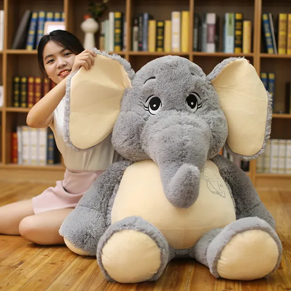 BAZA 털 빵빵 아기 코끼리 맘보 캐릭터 동물 인형 38-128cm, 1번, 68cm