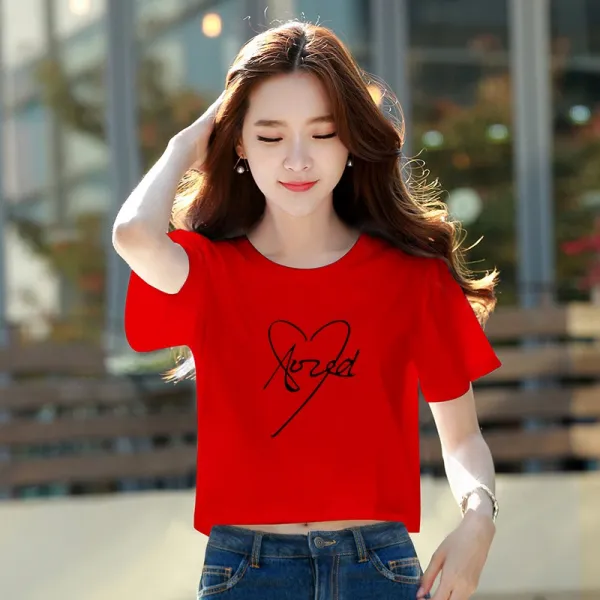 여성 여름 반팔 티 셔츠 크롭티 배꼽티 브랜드 하객 SPLG