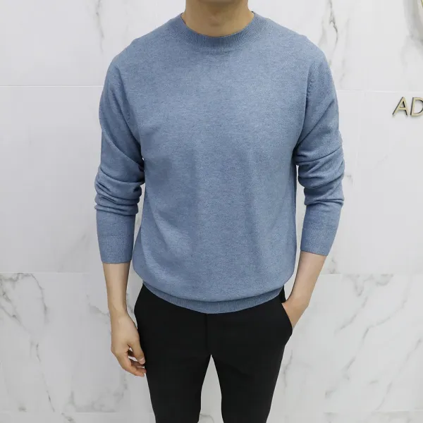 아도르클래식 R라운드 캐시미어 긴팔 니트(ZR)