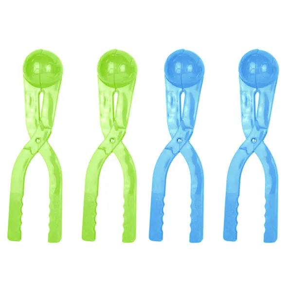 FWT 손잡이를 가진 4pcs 눈덩이 제작자 클립 / 형-빠른 눈 공 제작자-아이 성인을위한 옥외 놀이 눈 장난감, 1개