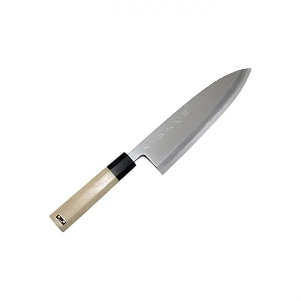 사카이 국화 군수 (Sakaikikumori) 식칼 실버 칼날 길이 : 약 21cm 블루 스틸 데바 박 팔각 무늬 E-521