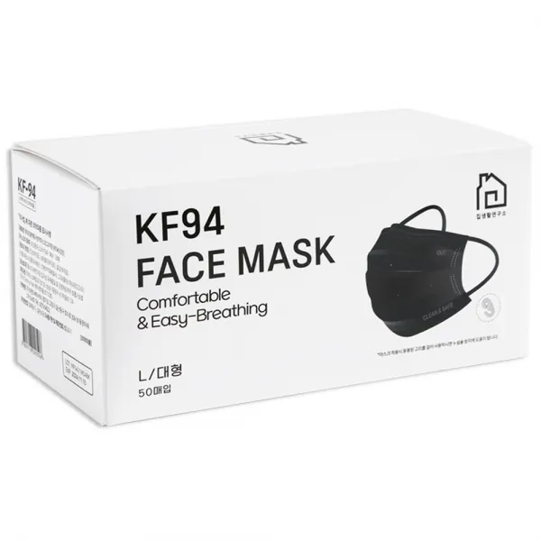 집생활연구소 덴탈형 마스크 KF94 벌크포장, 50매, 1개, 블랙