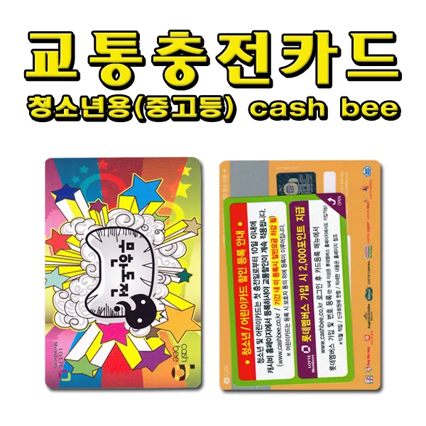No30 무한도전 청소년 충전식 교통카드 캐시비카드