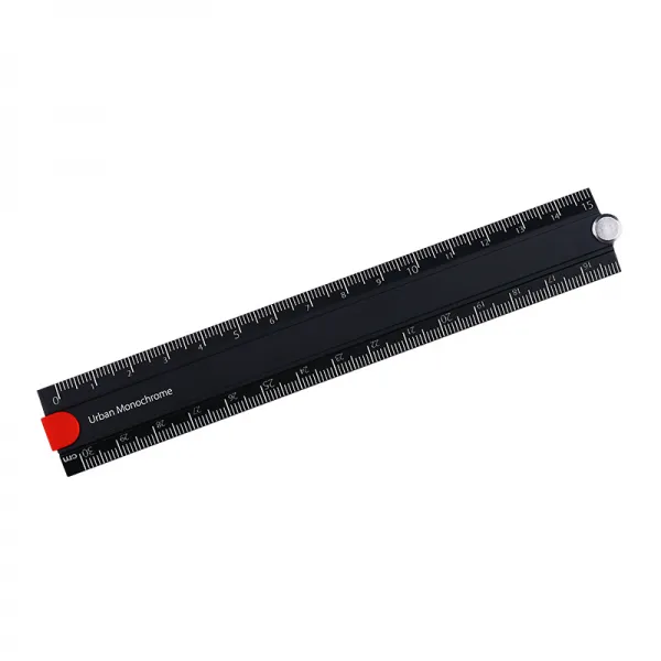 일본국명 KOKUYO 도시이미지 접기 알루미늄 30cm 직자 160*24*3mm 블랙 wsg-cluw30d, 단일상품