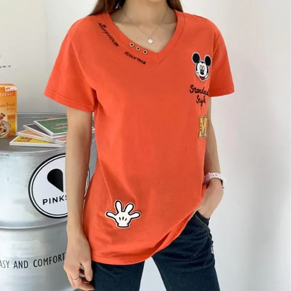 손바닥 미키 브이넥티