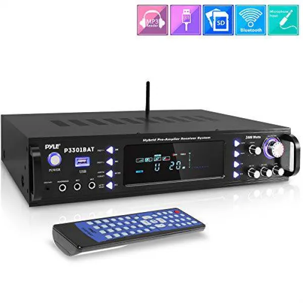 무선 Bluetooth 홈 Stereo 증폭기 - 잡종 Multi-Channel 3000 Watt Power, 상세내용참조
