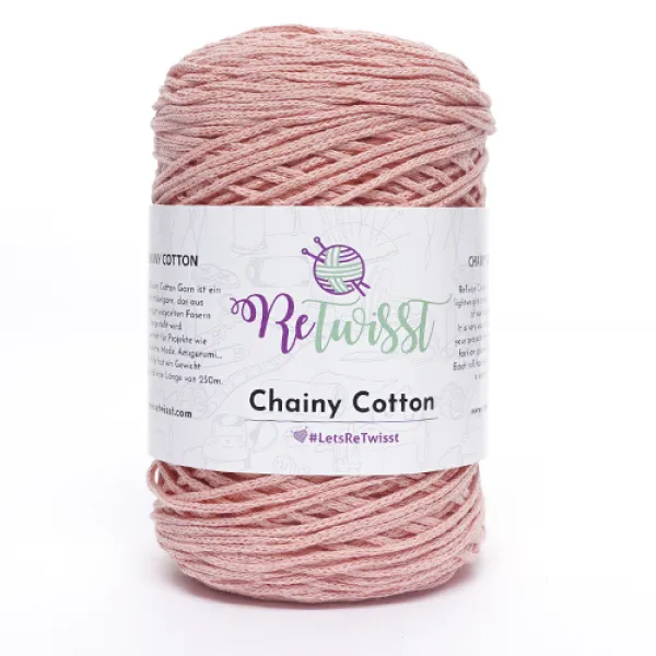삼남뜨개실 리트위스트 체이니코튼 250g 10+1 면사 면실 혼방실 가방실 사계절실, ReTwisst Chainy Cotton, 27 파스텔 핑크