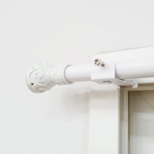 안뚫어고리 못 없이 다는 커튼봉 브라켓 + 커튼봉 세트 화이트 1세트2개입 + 6자 커튼봉
