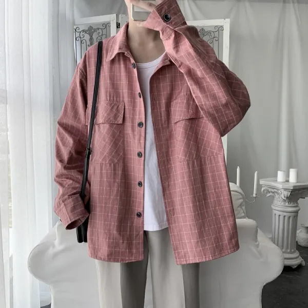 Kirahosi 남친룩 캐주얼 남성 셔츠 20대 30대 남방 긴팔 데일리 코디 365호+덧신증정 Ambupd04