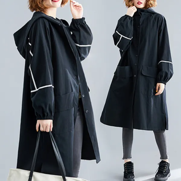 큰언니 빅사이즈 가을신상 후드 롱자켓 Bs03603#