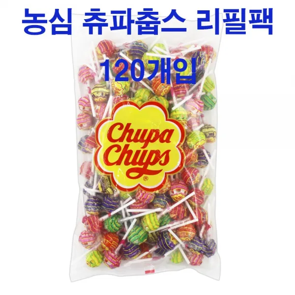 농심 츄파춥스 리필팩 120개입 7가지맛 대용량 벌크, 99999