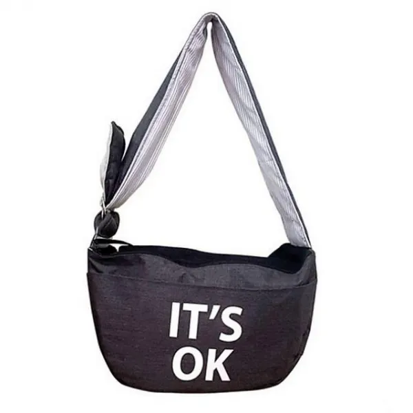 지나몰 애견 캐리어 잇츠 오케이 슬링백 차콜 L 강아지 고양이