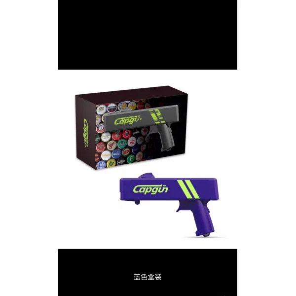 털다 음 같은스타일 독창적 맥주 계병 기 CAPGUN 그물 레드 쏘다 열다 병틀 따개 저격하다 발사 총, 블루 박스