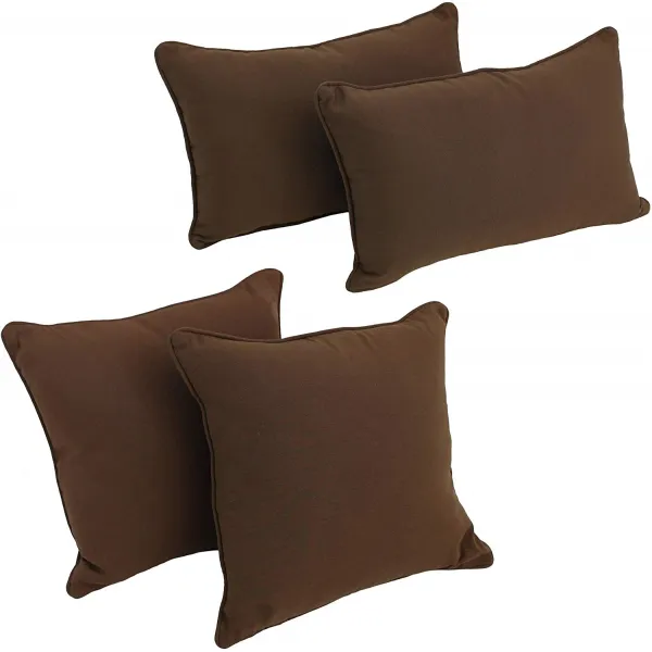 Nmt 타오르는 바늘 9819 S4 Cd Tw Gy 인서트가있는 이중 코드 솔리드 트윌 방석 4 개 세트 스틸 그레이 P0893019k78tds8 Royal Blue/9819∼s4∼cd∼tw∼rb