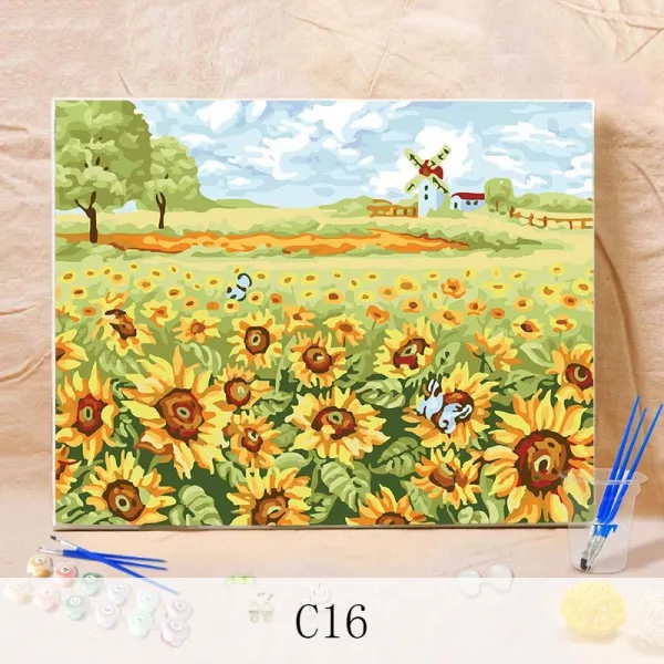 뉴타임즈20 diy 디지털유화 수자채색화 주문자유화 침실거실 장식화 D5E14A10-2, C16 40CM*50CM