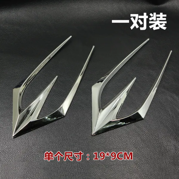후드핀 자동차 장식 차량스티커 겉모양 용품 엔진 개조 전용 전기도금 샤크 바람출구 부속품, T21-623전기도금 한쌍 가격