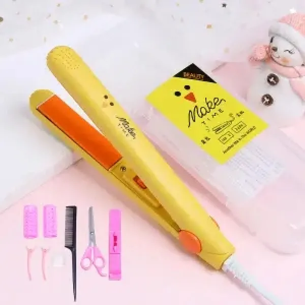 Dec.07 977번 학생 미니클립보드 여닫이 스트레이트 롤 투 헤어 속단추 앞머리말기 망신살빼기z 노 란 닭 1 + 8 수납 함 배달 