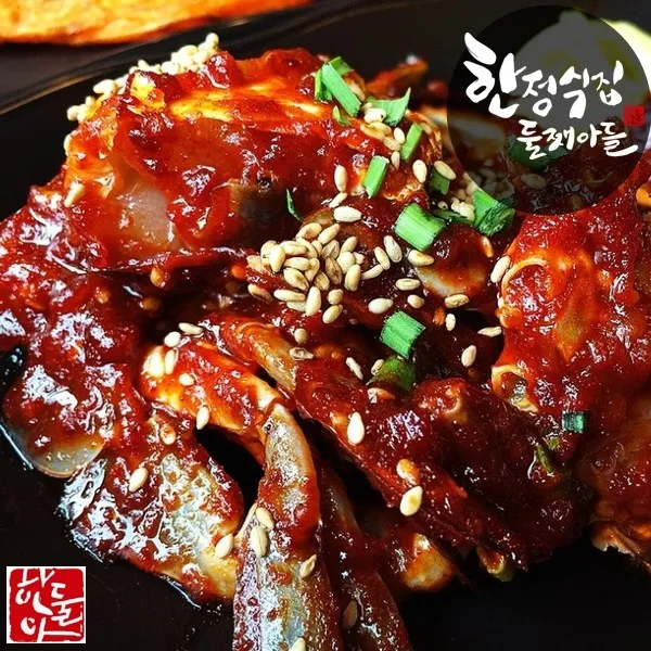  한둘아게장 매콤달콤 양념게장1.2kg 1박스 매콤달콤 양념게장 1.2kg