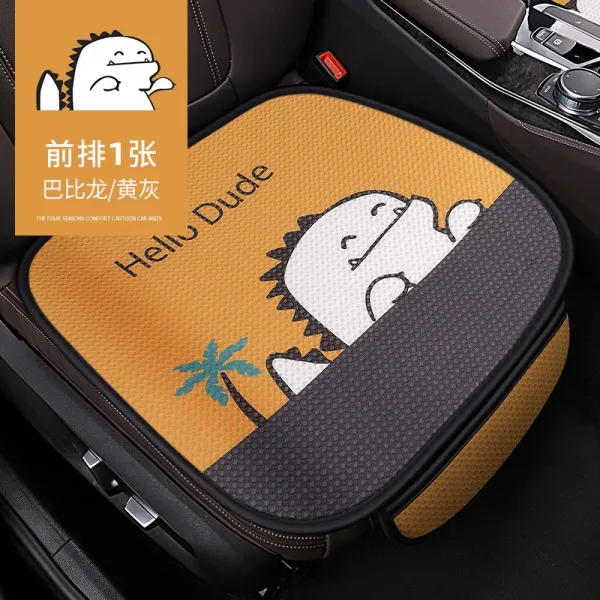 Feb.09 363번 사계절용으로 캐릭터 차량용 방석 네티즌 빨간 단 3종 세트 러블리 여신풍 의자 시트 뒷좌석이다.z 2_바 비 룡 / 옐 로 우 그레이 앞 자리 싱글
