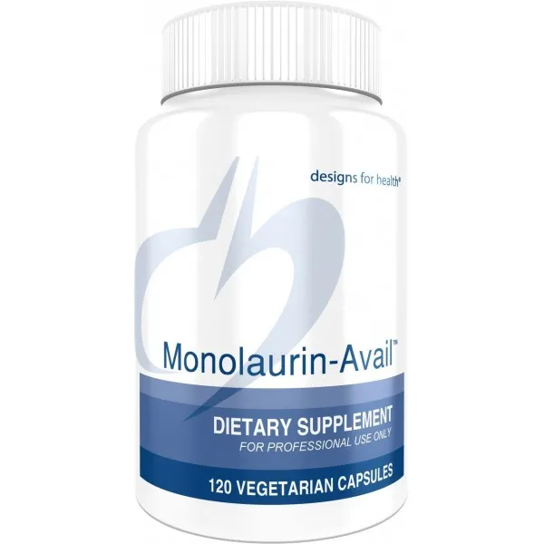 건강 Monolaurin-Avails를위한 디자인-1000mg 글리세롤 Monolaurate + 비타민 C 면역성이있는 지원 (120 캡슐) d, 단일상품